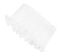 WEKAMOS Wave Pattern Polyester Flower Wrapping Yarn for Bouquets Durable Floral Packaging Netting Yards White Mesh Ribbon for Wedding Party and Gift Decoration