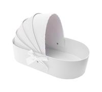 WEKAMOS White Flower Bouquet Box for Cradle Set, Fresh Flower Wrapping Box with Packaging for Full Moon, Hundred Days, and First Birthday Presents