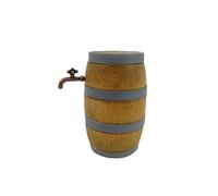 WEKAMOS Wine Barrel with Faucet Wooden Bucket Model Decorative Dollhouse Furniture Prop Micro Ornament for Desktop Display
