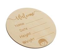 WEKAMOS Wooden Arrival Sign Birth Announcement Marker for Newborn Welcome Girl Nursery Decor