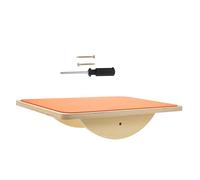 WEKAMOS Wooden Balance Seesaw Plate for Sensory Training Outdoor Coordination and Strength Development Bright Orange Balance Board for Yoga and Creative Play