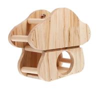 WEKAMOS Wooden Bunny Feeder Rack for Rabbit Hutch Run Hanging Hay Storage Container with Fixed Design to Minimize Waste and Keep Cage Tidy Safe Smooth Surface for Guinea Pigs and Small