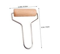 WEKAMOS Wooden Dough Roller for Polymer Clay and Pastry Wood and Stainless Steel Construction Versatile Rolling Pin for Home School and Craft Use for Baking Accessories and Craft Rolling