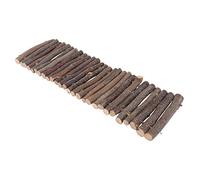 WEKAMOS Wooden Hamster Hiding Fence Eco Friendly Small Pet Shelter and Chewable Play Accessory for Hamsters Turtles and Reptiles Durable Light Brown Fence for Cage Use