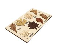 WEKAMOS Wooden Leaf Puzzle Educational for Cognitive Intelligence Development Multi Functional Plaything Safe Rounded Corners Fine Craftsmanship Montessori Learning Game