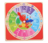 WEKAMOS Wooden Learning Clock for Educational Teaching Montessori Clock Model for Cognitive Skill Development and Practical Recognition