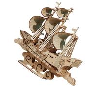 WEKAMOS Wooden Model Sailboat Puzzle DIY Boat Kit for Adults and Nautical Sailing Ship Craft for Home Display and Family Fun