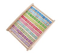 WEKAMOS Wooden Multiplication Manipulative Board for Double-sided Oral Calculation Tray with Rainbow Colors Educational Math Learning for Preschool and Classroom Use