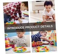 WEKAMOS Wooden Number Shape Clock Puzzle for Preschool Educational Montessori Teaching Clock Hand Eye Coordination and Logical Thinking Development Safe Smooth Surface Learning Aid