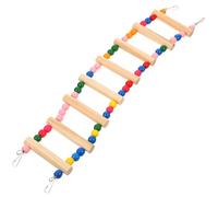 WEKAMOS Wooden Parrot Climbing Ladder with 8 Steps, Bird Training Ladder for Budgies and Parakeets, Sturdy Pet Cage Accessory for Climbing and Exercise