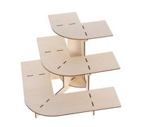 WEKAMOS Wooden Retail Display Rack Multifunctional Tabletop Stand for Craft Shows Trade Counters and Home Parties Natural Finish Multipurpose Shelf for Jewelry Holder and Small Product