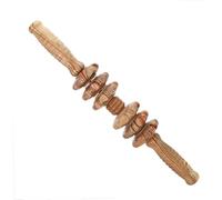 WEKAMOS Wooden Roller Massager with Six Wheels for Abdominal and Back Muscle Relief Portable Therapy Tool to Promote Circulation Fatigue and Relax Tight Muscles at Home