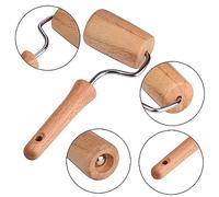WEKAMOS Wooden Rolling Rod for DIY Craft Rhinestone Painting Single Handle Diamond Pressing Tool Smooth Art Roller for Clay Dough Watercolor Paper and Tape Premium Wood Material