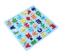 WEKAMOS Wooden Russian Alphabet Puzzle, Montessori Educational Pegged Puzzle, Large Blue Letter Board for Early Learning and Brain Development,