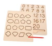 WEKAMOS Wooden Tracing Board Educational for Preschool Alphabet Writing Practice Board Montessori Learning Tool for Homeschool Kindergarten