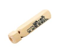 WEKAMOS Wooden Train Whistle with Train Pattern Natural Wood Material Party Noisemaker for Boys