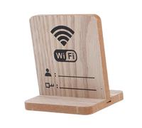 WEKAMOS Wooden Wifi Password Sign Board with Nonslip Base for Home and Business Stable Tabletop Display with Elegant Finish Convenient Guest Access for Hotels Restaurants and Offices