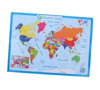 WEKAMOS World Map Poster Learning Wall Map for Rooms Engaging Geography for Preschool Education Random Style Design