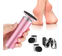 Wekashion - Electric Foot File for Feet Callus Remover with Adjustable Speed Controller and 60 Replacement Discs for Dead Skin and Calluses - Gradient Pink