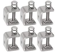 WEKBOSS Small C Clamps for Woodworking 30mm, Heavy Duty Metal Welding Clamp, Universal Stainless Steel Desk Clip for Mounting, with Wide Jaw Opening & Adjustable Screw & Pads(6PCS)