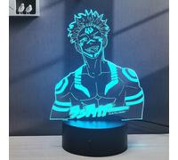 Wekity 3d Illusion Jujutsu Kaisen Led Anime Lamp 16 Colors Change Remote Control Desk Night Light (ryomen Sukuna)