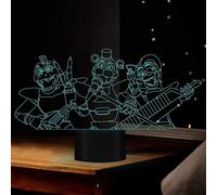 Wekity Five Night At Freddy's 3D Illusion Lamp Kid Room Bedside Lamp Five Night At Freddy's Security Breach Night Light,16 Colors Change Decor Lamp Wi
