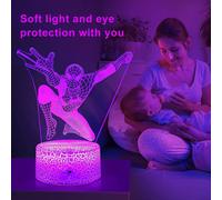 Wekity Night Light For Kids 3d Spider Man Lamp With Remote