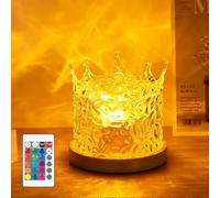 Wekity Ocean Wave Projector Light, 16-Color Luminorthe Cube Lamp with Remote Control & Rotating Dynamic Wave Effects, Rechargeable Wave Water Ripple Night Light for Living Room Bedroom Decor (Cube)