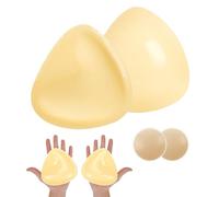 Wekofi Sticky Bra Inserts Push Up Double-sided Adhesive Breast Pads Nipple Covers for Add Cup Bikini Swimsuit, Beige, B