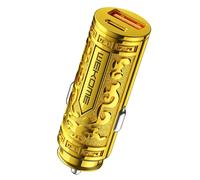 Wekome Car Charger WP-C37 Fast Charging 20W USB and USB-C Sakin Series, Golden