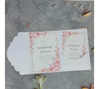 WEKONUMEX All Occasion Invitation Cards, Blank DIY Wedding Invitations Pocketfold Cards With Envelopes Multicolor Pack Of 40(White)