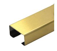 WEKONUMEX Cable Trunking Kit, Corner Wire Hider,Speaker Wire Hider,Open Wire Duct,Self-Adhesive Wire Cover(Matte Gold,20 * 10mm)