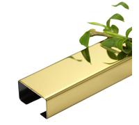 WEKONUMEX Cable Trunking Kit, Corner Wire Hider,Speaker Wire Hider,Open Wire Duct,Self-Adhesive Wire Cover(Gold,20 * 10mm)