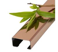 WEKONUMEX Cable Trunking Kit, Corner Wire Hider,Speaker Wire Hider,Open Wire Duct,Self-Adhesive Wire Cover(Rose Gold,24 * 12mm)