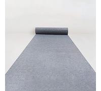 WEKONUMEX Carpet Aisle Runner, Grey Wedding Aisle Runner Rug 2mm Thickness Multiple Sizes(1.5x50m)