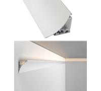 WEKONUMEX Ceiling Cornice Coving, Aluminum LED Crown Molding Trim With Diffuser Channel For Ceiling And Wall, Multiple Sizes(3.05m (10ft))