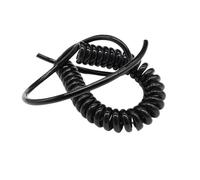 WEKONUMEX Coiled mains Flex, Spring Retractable Spiral Power Cord Extension Cable 1.5-5m 2-8 Core 15-24AWG(Stretch 2.5m,3 Core 15AWG)