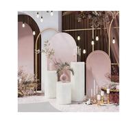 WEKONUMEX Foldable Pillars Cake Stand, Foldable Paper Pedestal Display Stands White Multiple Sizes For Dessert Cake Jewelry(30x30x68cm)