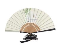 WEKONUMEX Folding Fan Hand Held Fan, Hand Held Folding Fan 18 Bones For Kung Fu Tai Chi Performance Dance Multicolor 42x23cm(B)