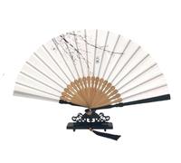 WEKONUMEX Folding Fan Hand Held Fan, Hand Held Folding Fan 18 Bones For Kung Fu Tai Chi Performance Dance Multicolor 42x23cm(E)