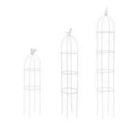 WEKONUMEX Garden Obelisk Trellis, 1pc Support Outdoor Birdcage Shape Plant Tower Fiberglass Material 22x95cm 22x120cm 22x145cm(White,22x145cm/8.6x57in)