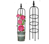 WEKONUMEX Garden Obelisk Trellis, for Climbing Plants Vine Jasmine 35.5" 59" 71" 82.7" High Outdoor Tower Obelisk Plants Support Flowers Stands(12.6"/32cm Dia. X 82.7"/210cm H)