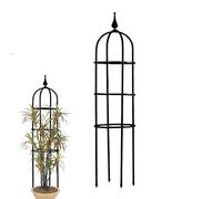 WEKONUMEX Garden Obelisk Trellis, Garden Plant Obelisk Trellis,47.3" 24" 29.5" 35.5" H Tower Plant Support,Cast Iron Finial Flowers Vine Indoor Outdoor(10"/25cm Diax35.5/90cm H)
