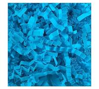 WEKONUMEX Shredded Tissue Paper, 100-500g Crinkle Cut Shredded Paper, Friendly Glitter Gift Filler(Blue,200g)