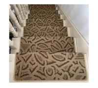 WEKONUMEX Stair Treads Carpet, Stair Treads 25.6-37.4 Inch Non Slip Self Adhesive TPU Backing For Wooden Steps Indoor(15pcs a,29.5x9.4x1.2)