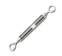 WEKONUMEX Turnbuckle Wire Tensioner, 1Pcs 304 Stainless Steel Wire Rope Bolt Turnbuckle Bolt Hook Screw Wire Rope Tensioning Tightener Tight Rope Connector(O to O,M5)