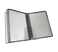 WEKONUMEX Wall Mounted Poster Flip Book Display, With 10 A4 Pockets Catalog Organizer for Consultation and Presentation(Black)