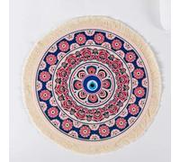WEKOW 1PCS 20cm Diameter Round Mouse Pad Tea Coaster Coffee Placemat Carpet Mat Coffee Cup Mat Table Mat (26)