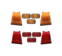 WEKPOPMEVL Turn Signal Light For Hummer H2 2003-2009 For SUT 2005-2009 No Bulbs Car Front Rear Cab Top Roof Marker Light Warning Running Housings(10pc red No Bulb)
