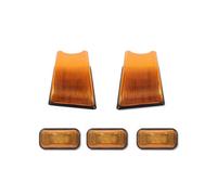 WEKPOPMEVL Turn Signal Light For Hummer H2 2003-2009 For SUT 2005-2009 No Bulbs Car Front Rear Cab Top Roof Marker Light Warning Running Housings(5pc yellow No Bulb)